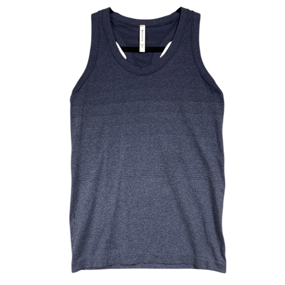 Athleta Momentum Gradient Heather Tank Top Size S Blue